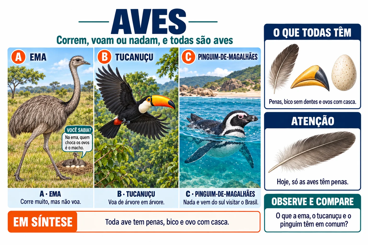 Folha ilustrada: Aves