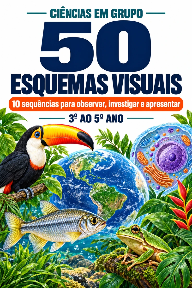 Capa dos 50 Esquemas Visuais de Ciências
